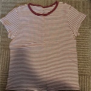 Brandy Melville Red Striped Top